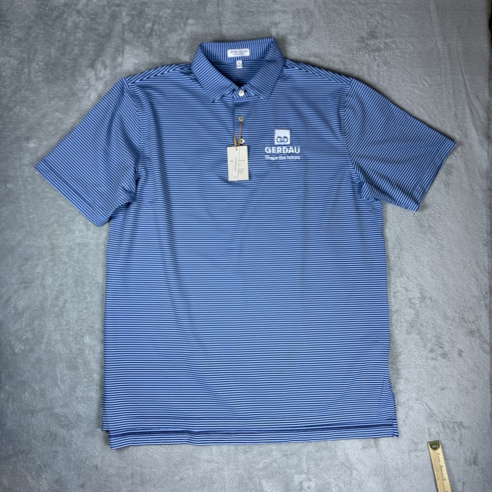 Peter Millar Summer Comfort Striped Short SLeeve Polo Shirt Men XL NEW NWT